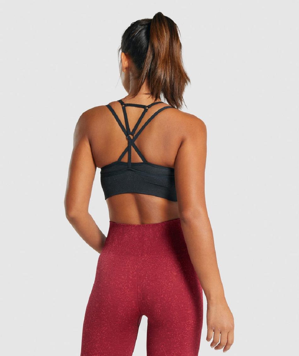 Gymshark Adapt Fleck Seamless Ženske Sportski Grudnjak Crne | HR 3376PJJ